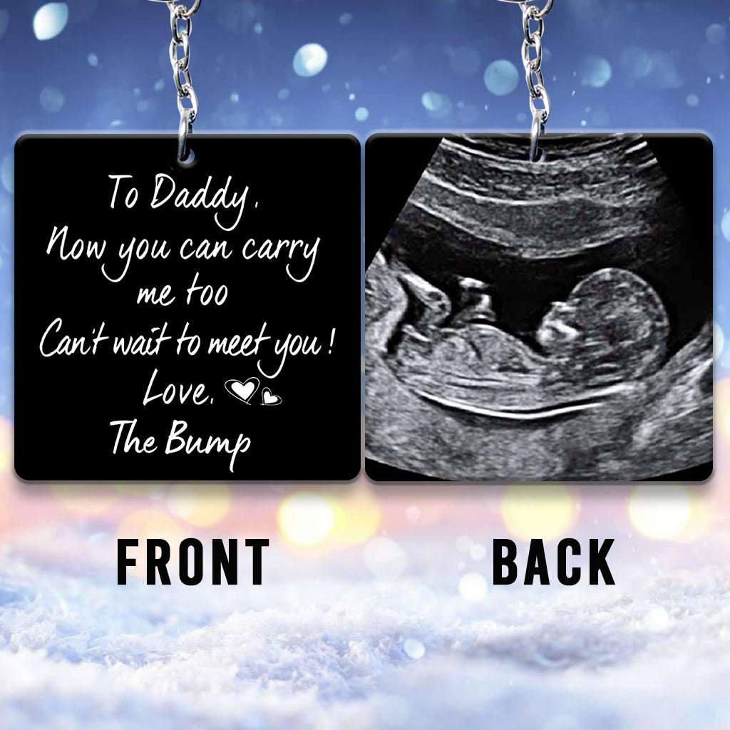 Custom Photo Now You Can Carry Me Too - Personalized Father Keychain