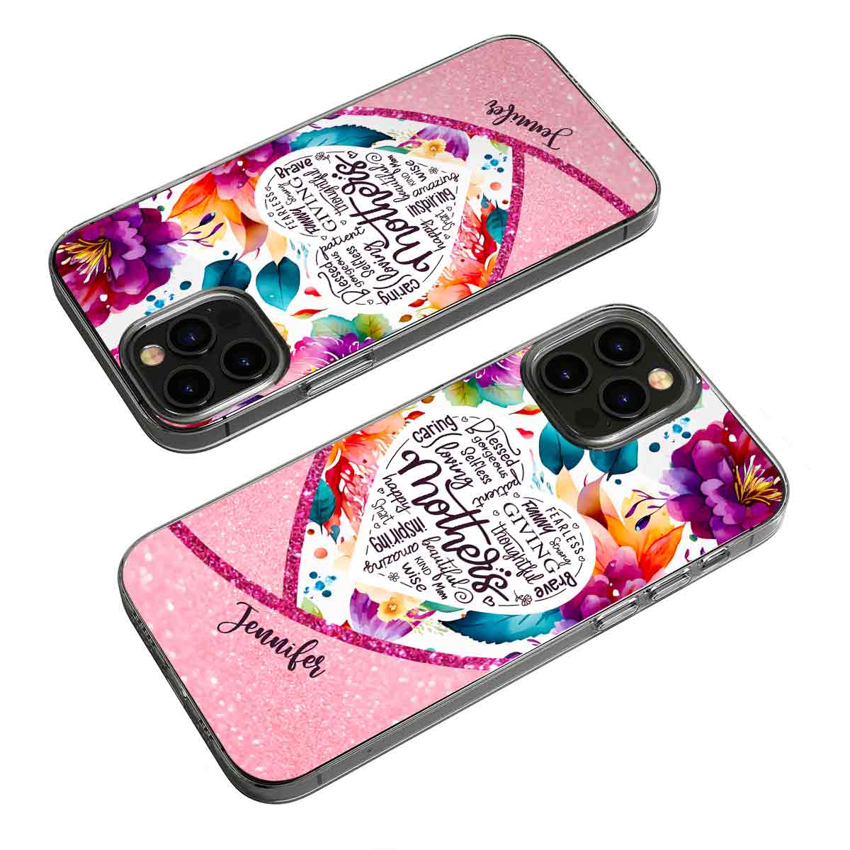 Mothers Is Beautiful Vibrant Floral - Personalized Mother Clear Phone Case