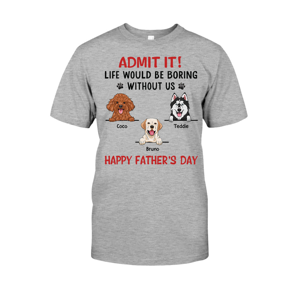Happy Father's Day To The Best Dog Dad - Personalized Father T-shirt And Hoodie