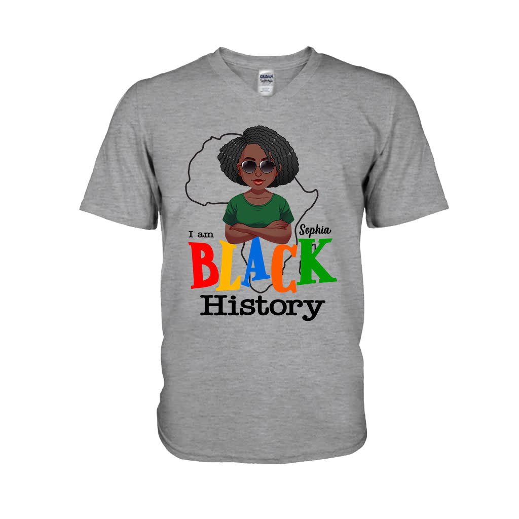 I Am Black History - Personalized African American T-shirt And Hoodie