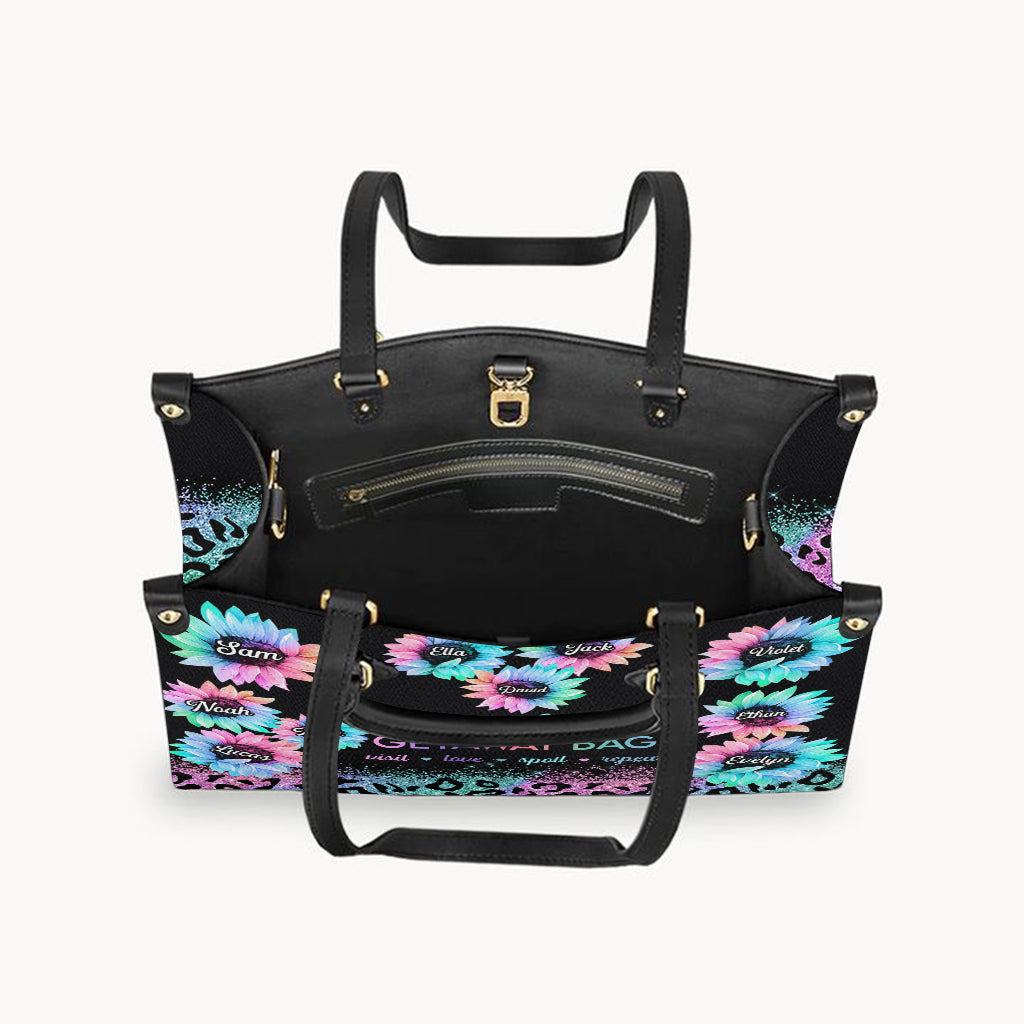 Grandma's Getaway Bag - Personalized Grandma Leather Handbag