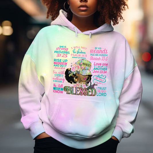 Stolze schwarze Frau – Personalisiertes Shirt mit afroamerikanischem Aufdruck