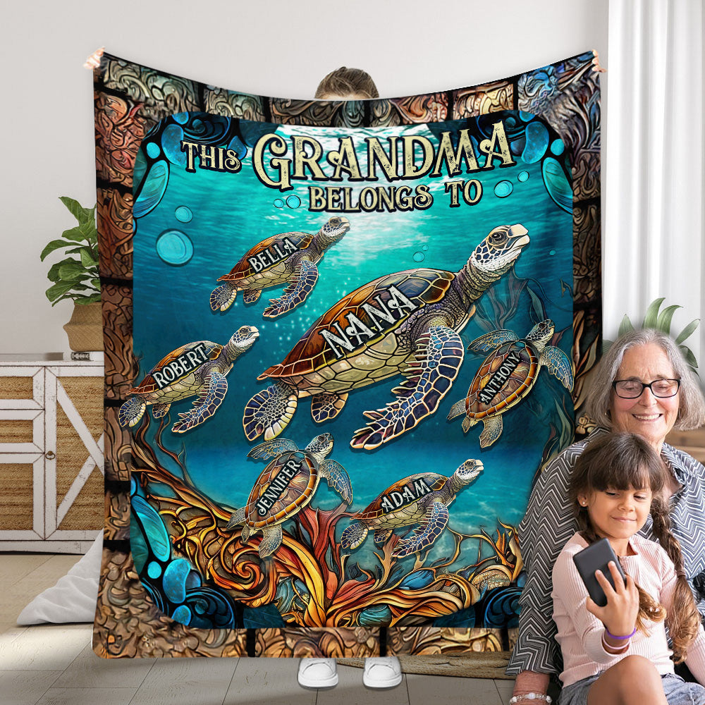 This Grandma/Momma Belongs To - Personalized Grandma Blanket