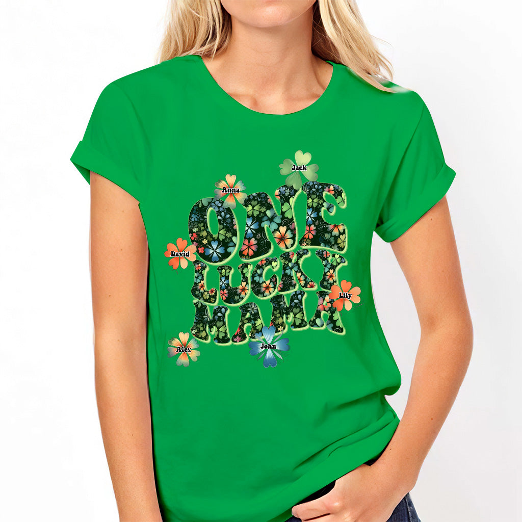 One Lucky Mama - Personalized Mother T-shirt And Hoodie