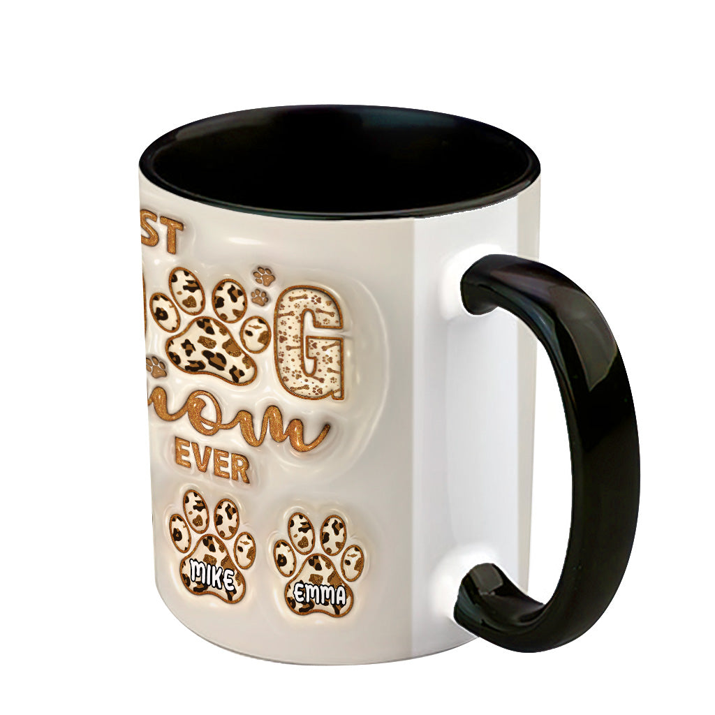 Die beste Hundemama aller Zeiten - Personalisierte Tasse mit Hundemotiv