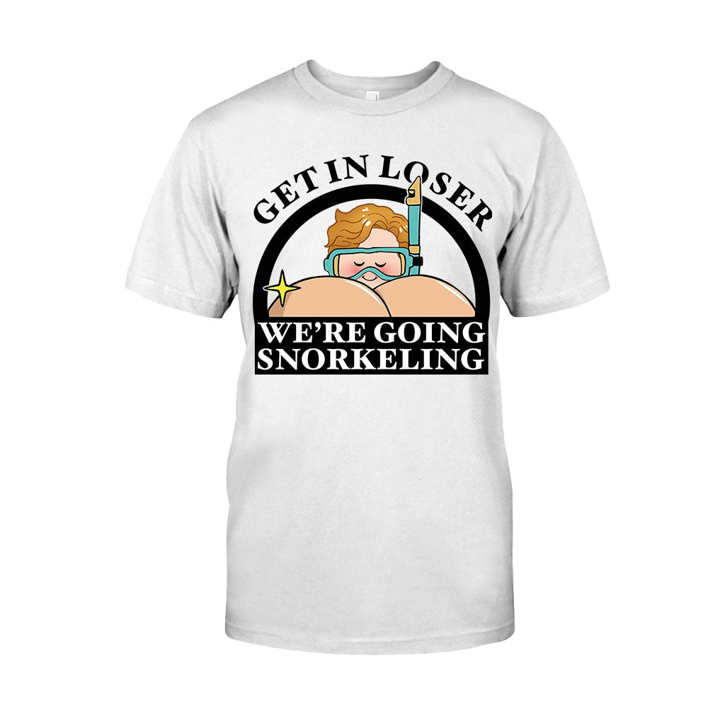 T-shirt et sweat à capuche humoristiques « Plongée sous-marine » personnalisés « Get In Loser Snorkeler » -