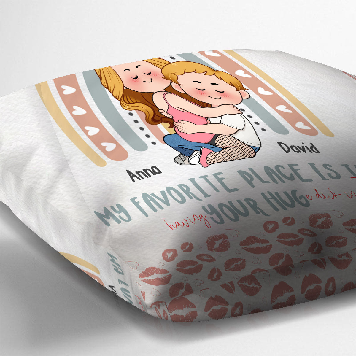 My Favorite Place Is Your Huge D Inside Of Me - Personalized Couple Throw Pillow