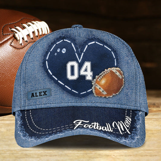 Football Mom - Personalized Football Classic Cap