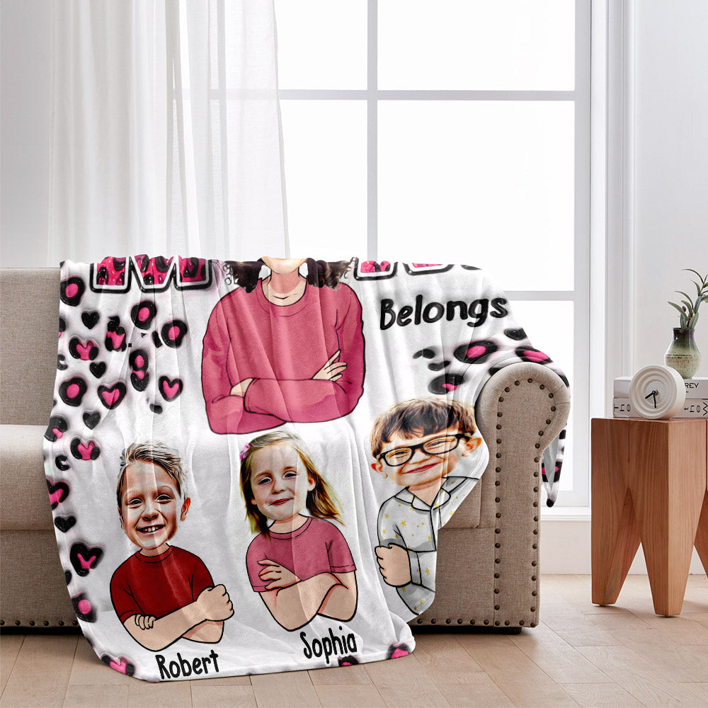 This Mom Belongs To - Personalized Mother Blanket