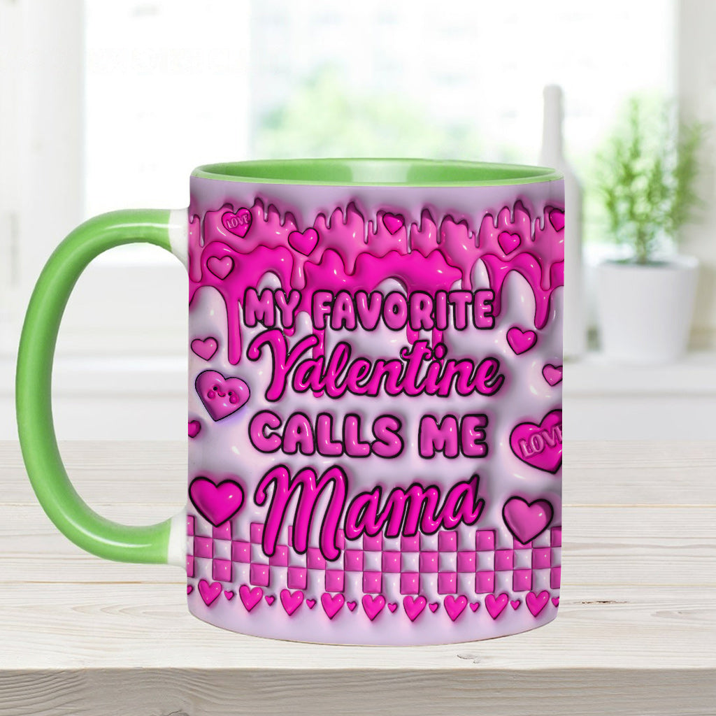 My Valentine Calls Me Mama - Personalized Mother Accent Mug