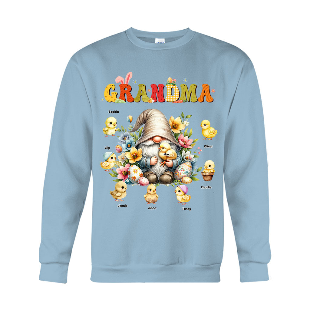 Cadeau pour grand-mère : Gnome de Pâques - T-shirt et sweat à capuche personnalisés pour grand-mère