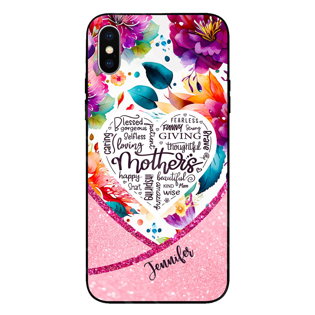 Mothers Is Beautiful Vibrant Floral - Personalized Mother Clear Phone Case