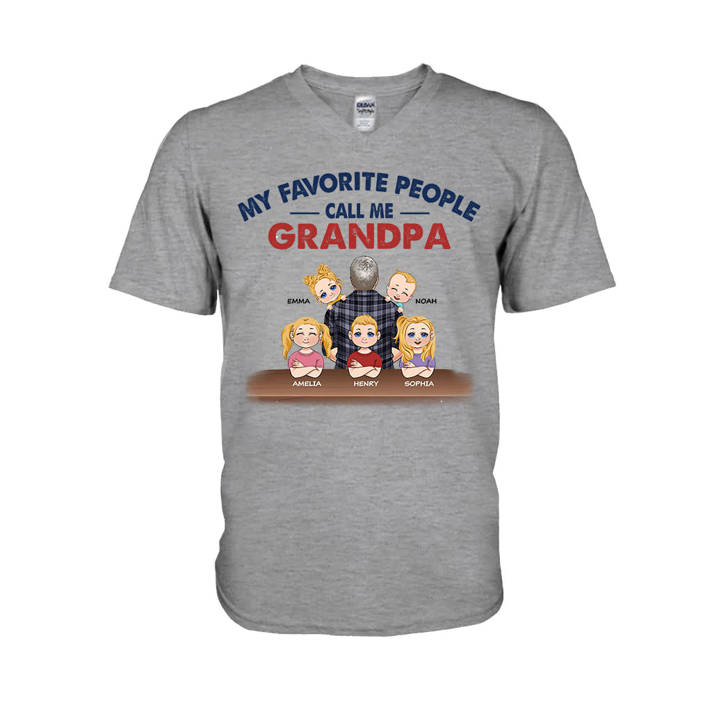 My Favorite People Call Me Grandpa - Personalized Father T-shirt And Hoodie