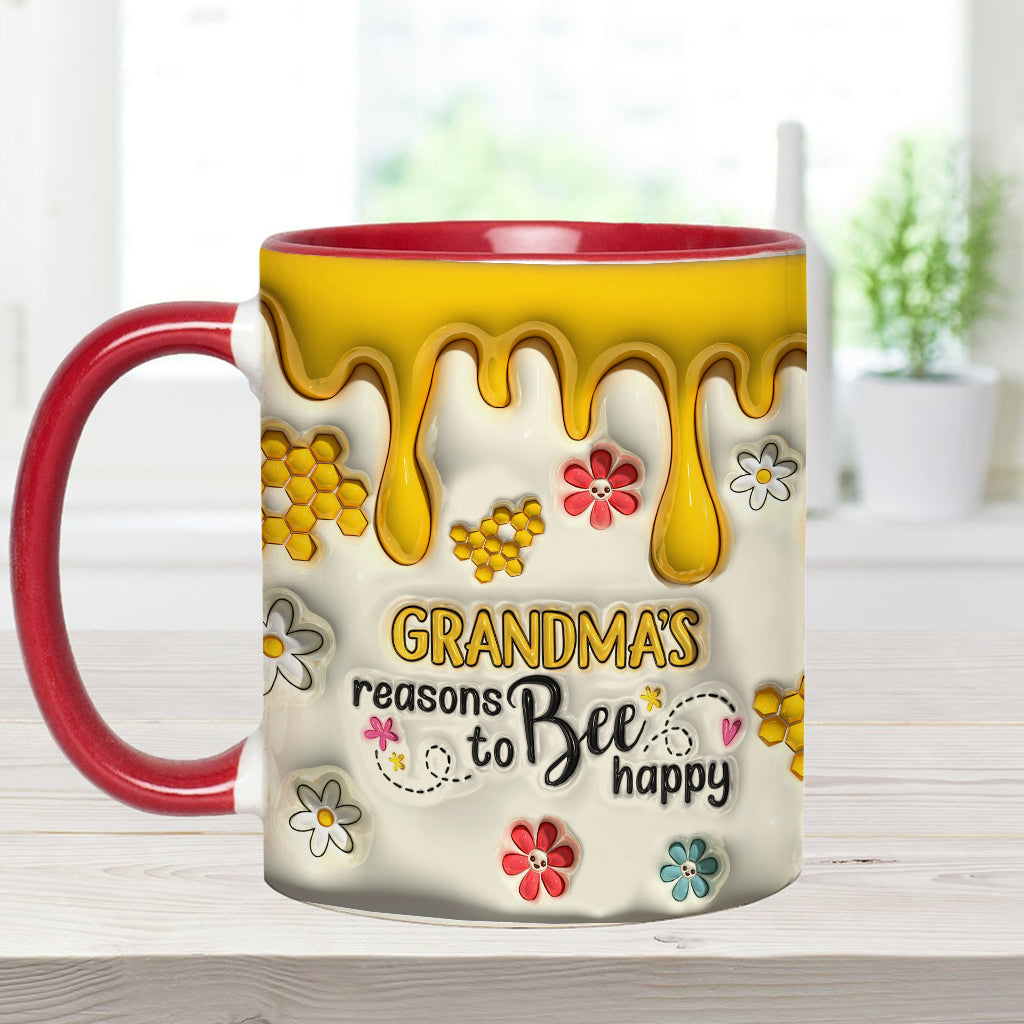 Omas Gründe, glücklich zu sein – Personalisierte Tasse mit Oma-Akzent