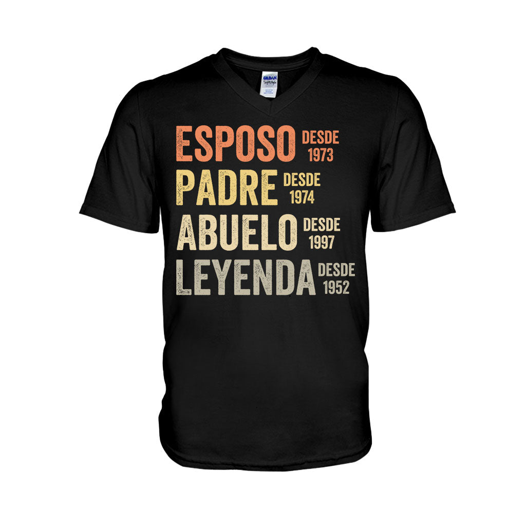 Esposo Padre Abuelo Leyenda - Personalized Father T-shirt And Hoodie
