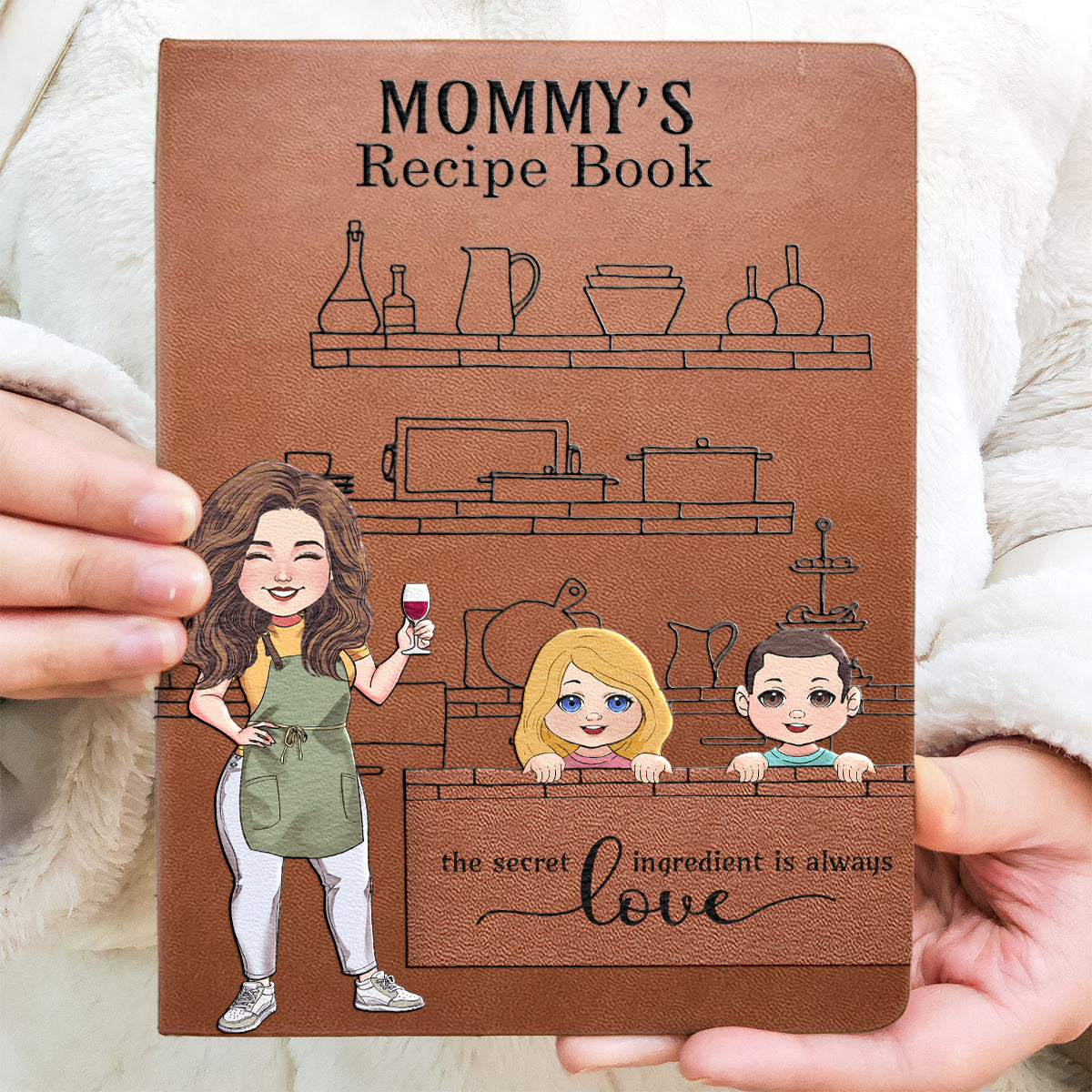 Mom's/ Grandma's/ Alice's... Recipe Book - Personalized Mother Leather Journal