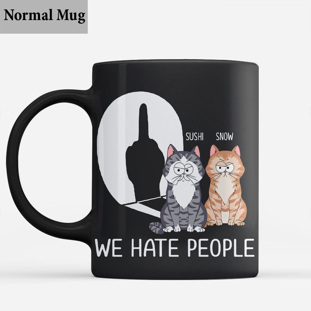 Je déteste les gens - Mug chat personnalisé