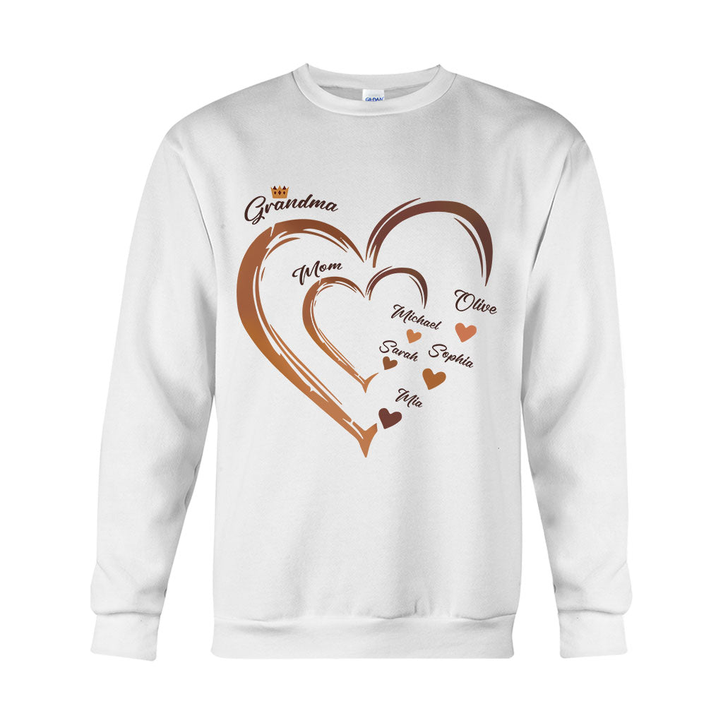 Grandma's Sweetheart - Personalized African American T-shirt And Hoodie