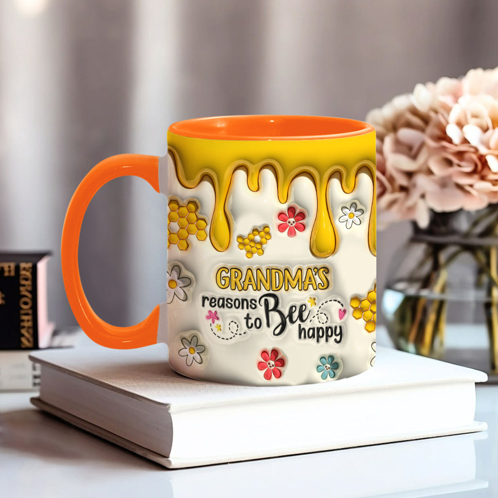 Omas Gründe, glücklich zu sein – Personalisierte Tasse mit Oma-Akzent