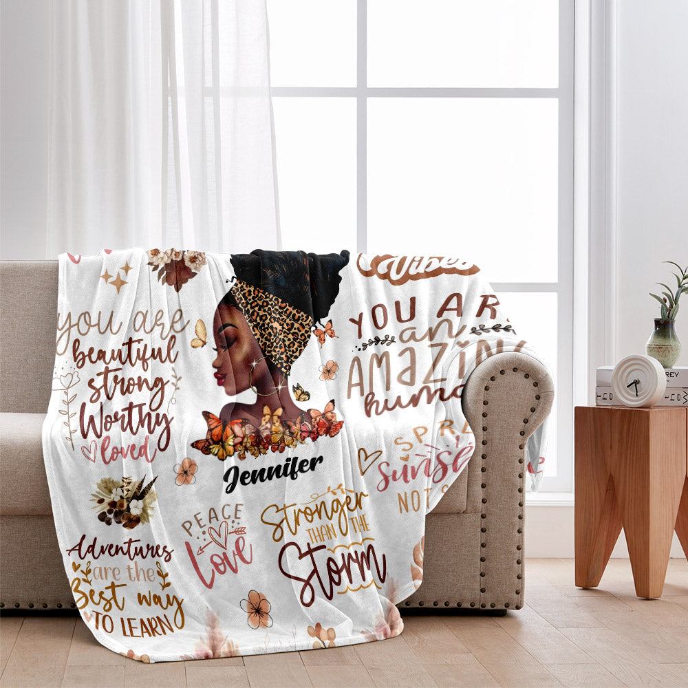 Ich habe meinen Vibe gewählt – personalisierte afroamerikanische Decke