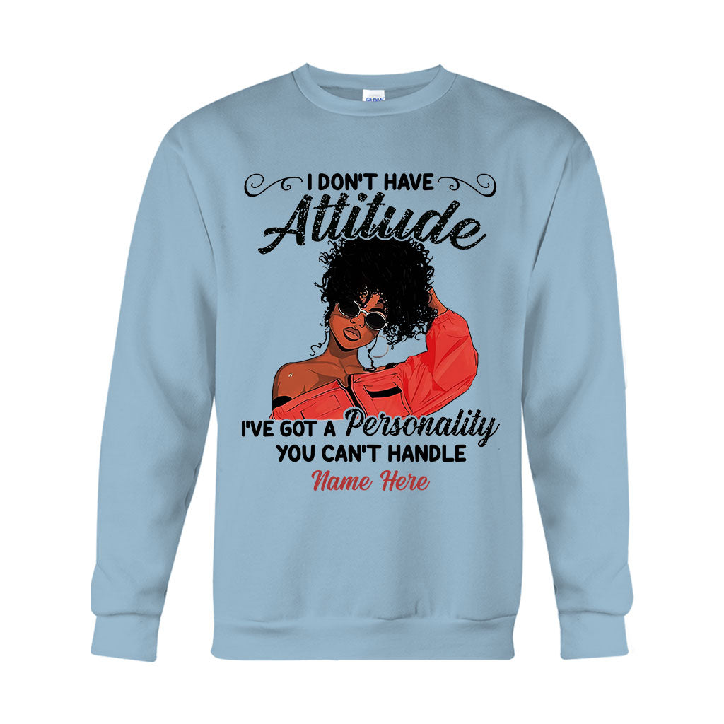 Ich habe keine Attitüde – Personalisiertes T-Shirt und Hoodie für Afroamerikaner