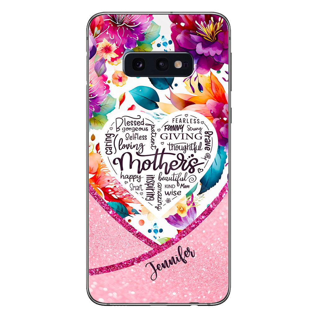 Mothers Is Beautiful Vibrant Floral - Personalized Mother Clear Phone Case