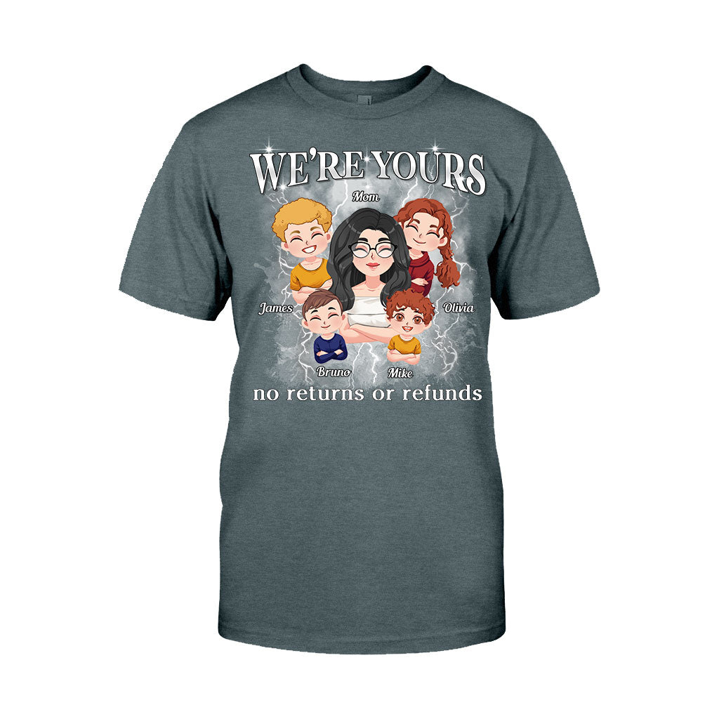 We're Yours No Returns Or Refunds Chibi Kids Bootleg Rap - Personalized Mother T-shirt And Hoodie