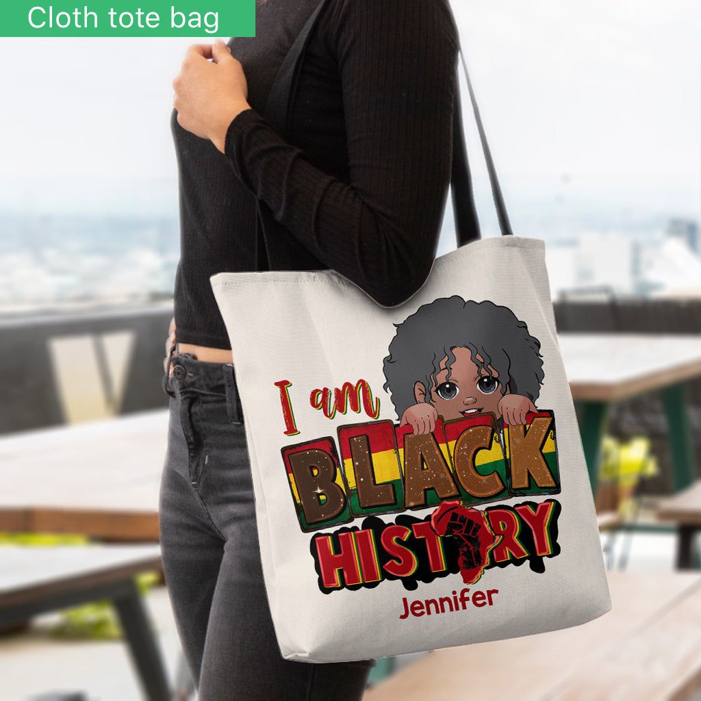 I Am Black History - Personalized African American Tote Bag