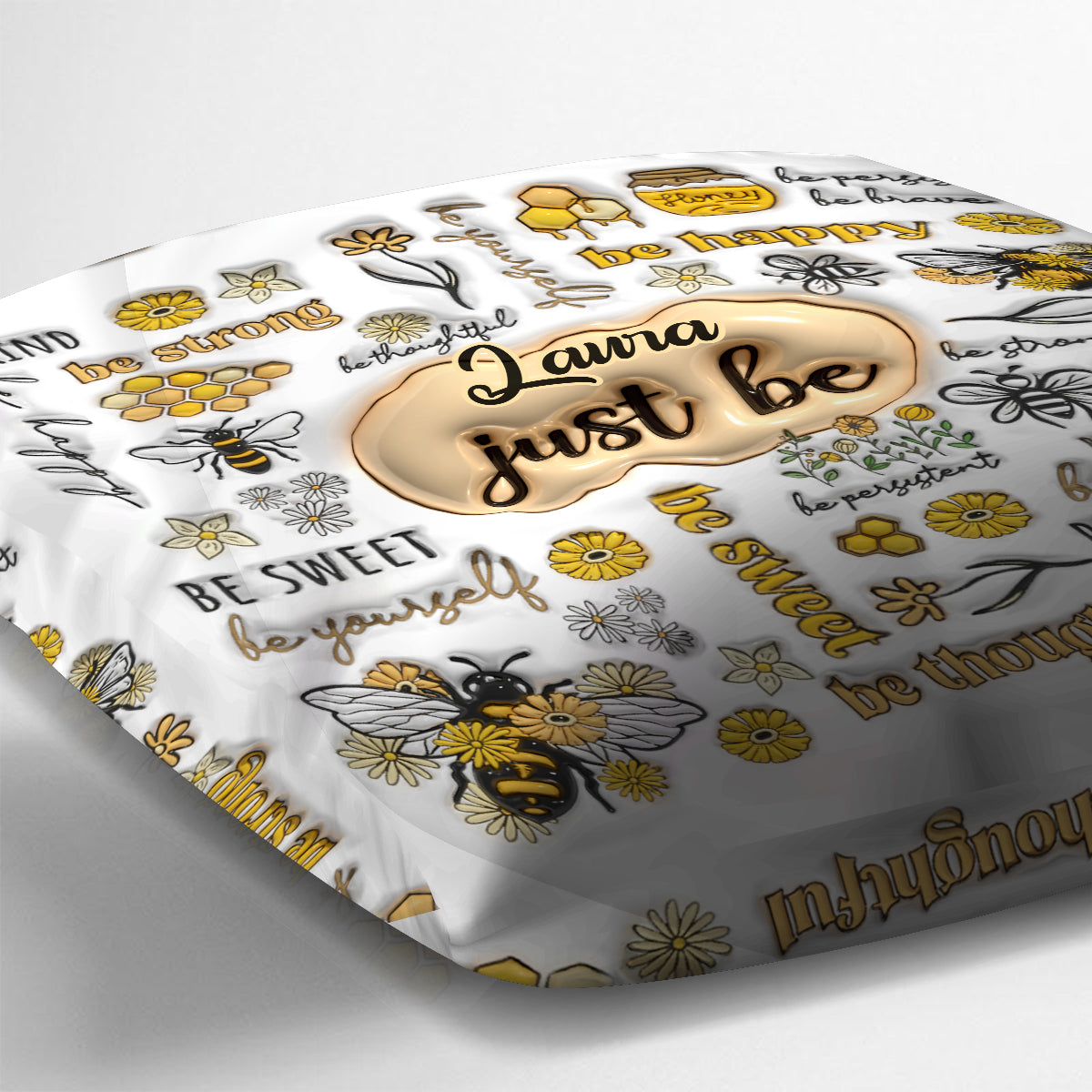 Juste être heureux - Coussin décoratif personnalisé