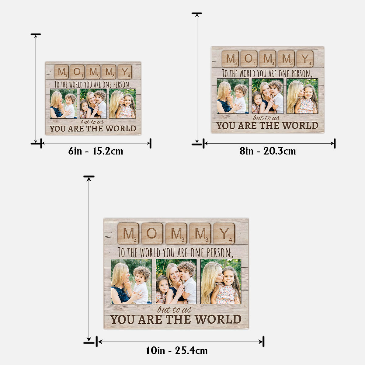 Mother Father To The World You Are One Person Photo Custom - Personalized Mother 2 Layered Wood Sign / Wood Plaque