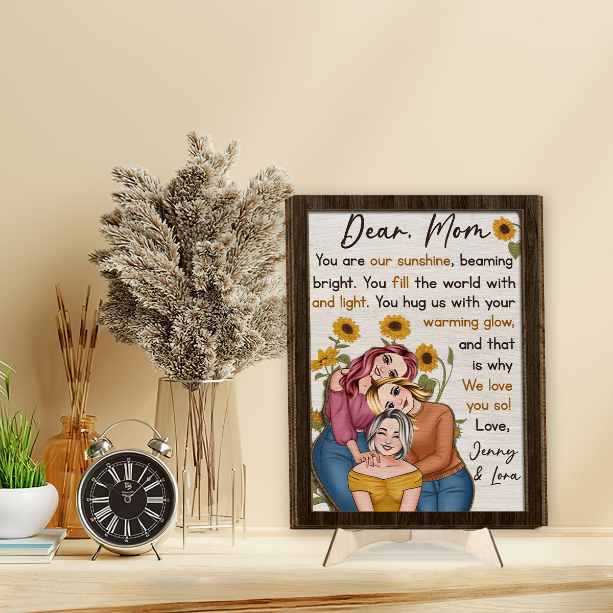 You Are My Sunshine - Personalized Mother 2 Layered Wood Sign / Wood Plaque