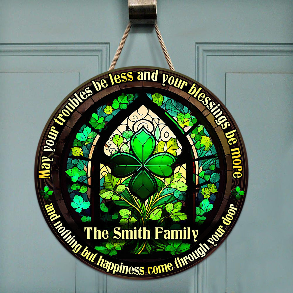 Irish Blessing - Personalized Saint Patrick's Day Round Wood Sign