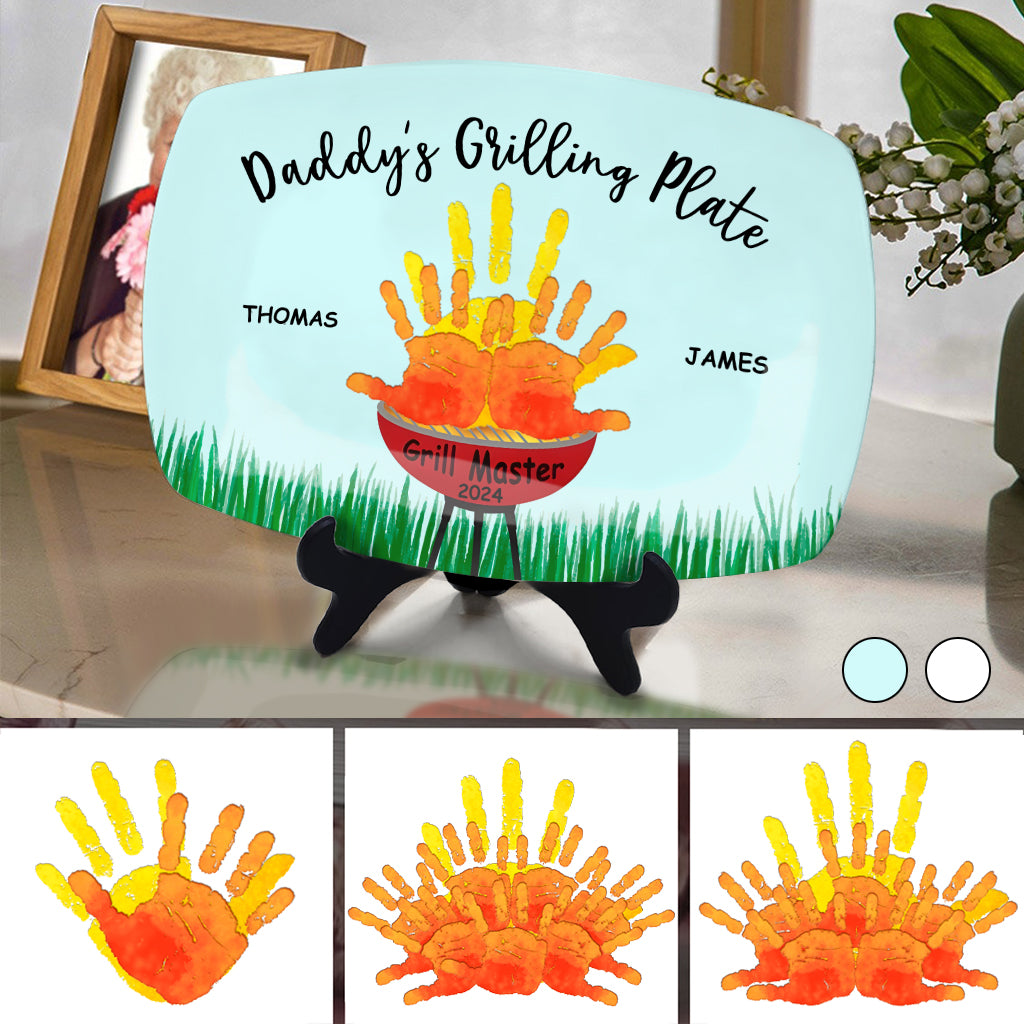 Daddy's Grilling Plate - Personalized Father Plate