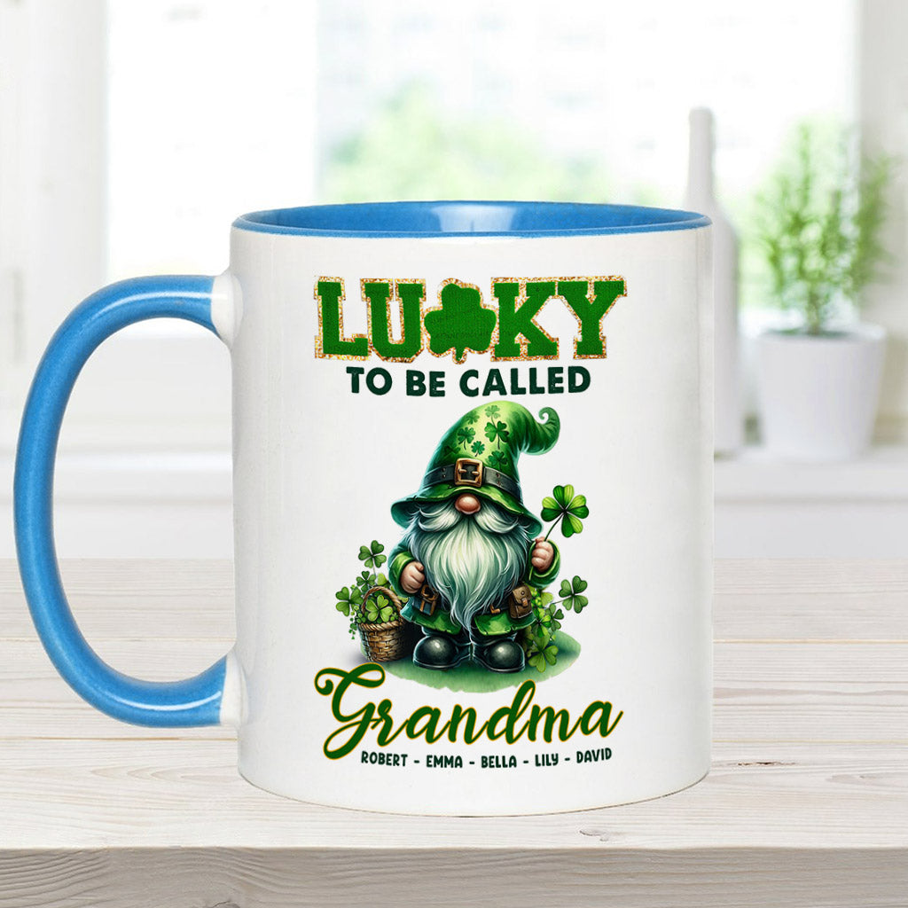 Lucky To Be Called Nana/ Mimi... - Personalized Grandma Accent Mug