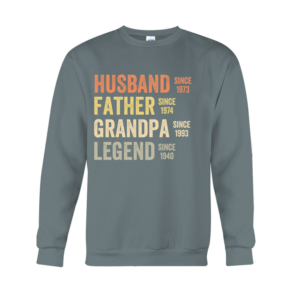 Dad Grandpa Legend - Personalized Father T-shirt And Hoodie
