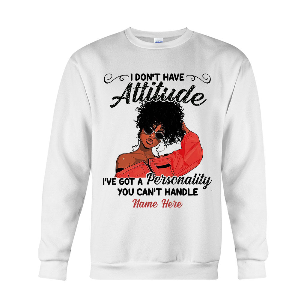 Ich habe keine Attitüde – Personalisiertes T-Shirt und Hoodie für Afroamerikaner