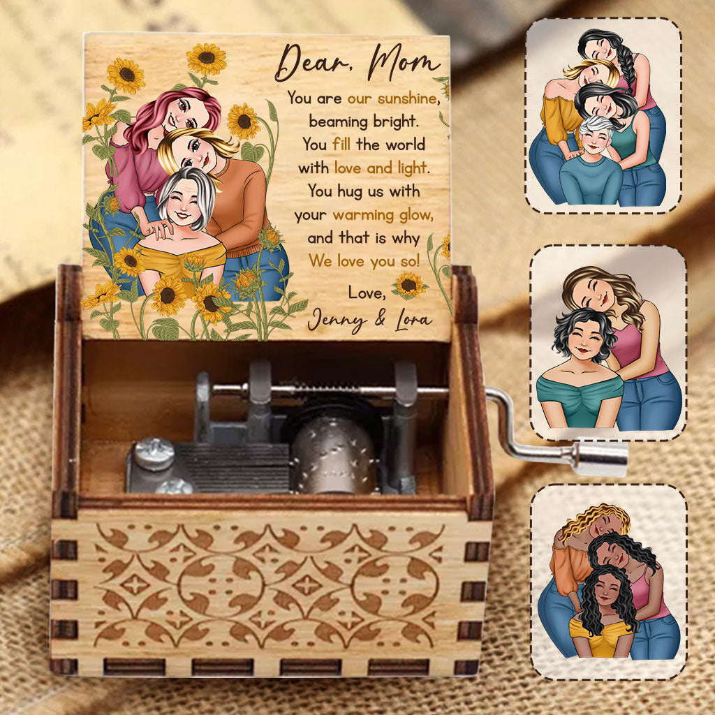 You Are My Sunshine - Personalized Mother Hand Crank Music Box