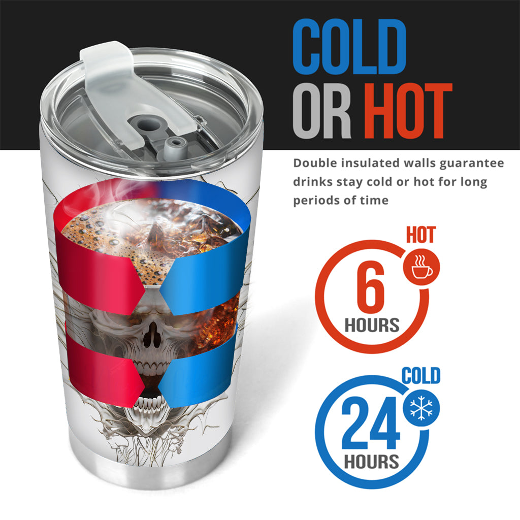 White Skull - Personalized Skull Tumbler