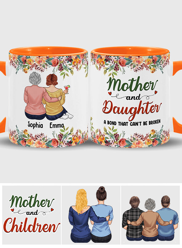 Mother And Daughters - Personalized Mother Accent Mug