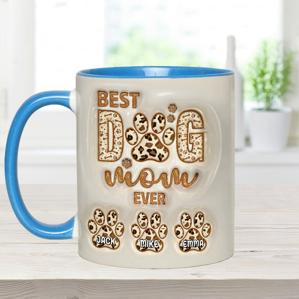 Die beste Hundemama aller Zeiten - Personalisierte Tasse mit Hundemotiv