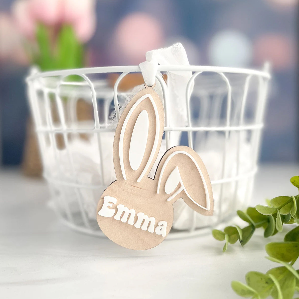 Étiquette de panier de Pâques - Étiquette de panier de Pâques personnalisée pour Pâques