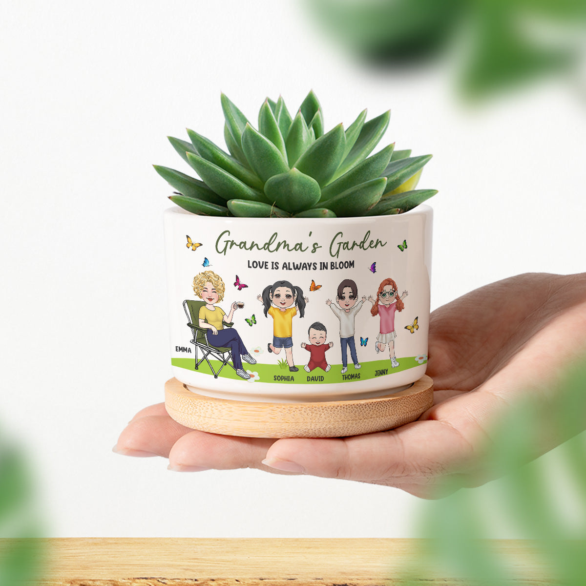 Grandma's Garden - Personalized Grandma Ceramic Plant Pot