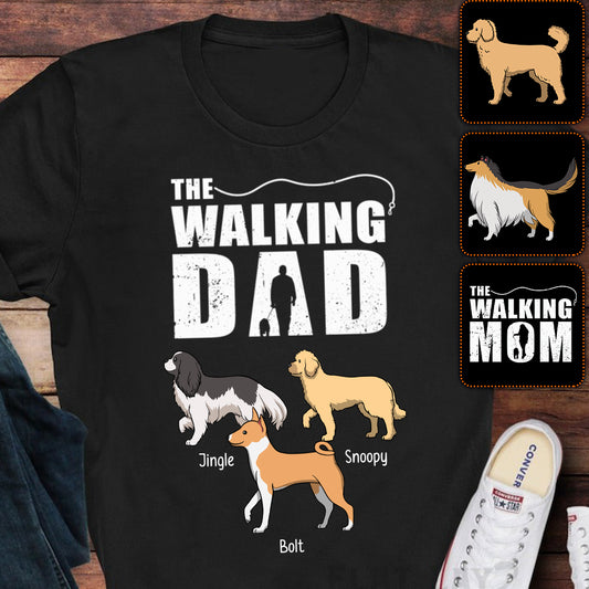 The Walking Dad – Personalisiertes Hunde-T-Shirt und Hoodie