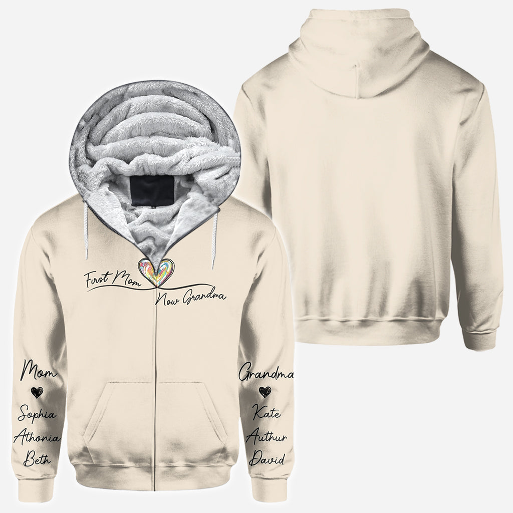 First Mom Now Grandma - Personalized Grandma All Over Shirt