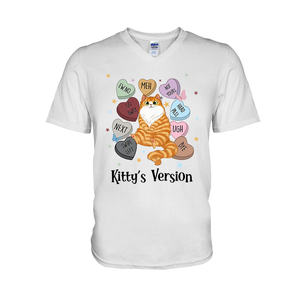 T-shirt et sweat à capuche personnalisés « Heart Candy Cat Kitty Version » - T-shirt et sweat à capuche pour chat
