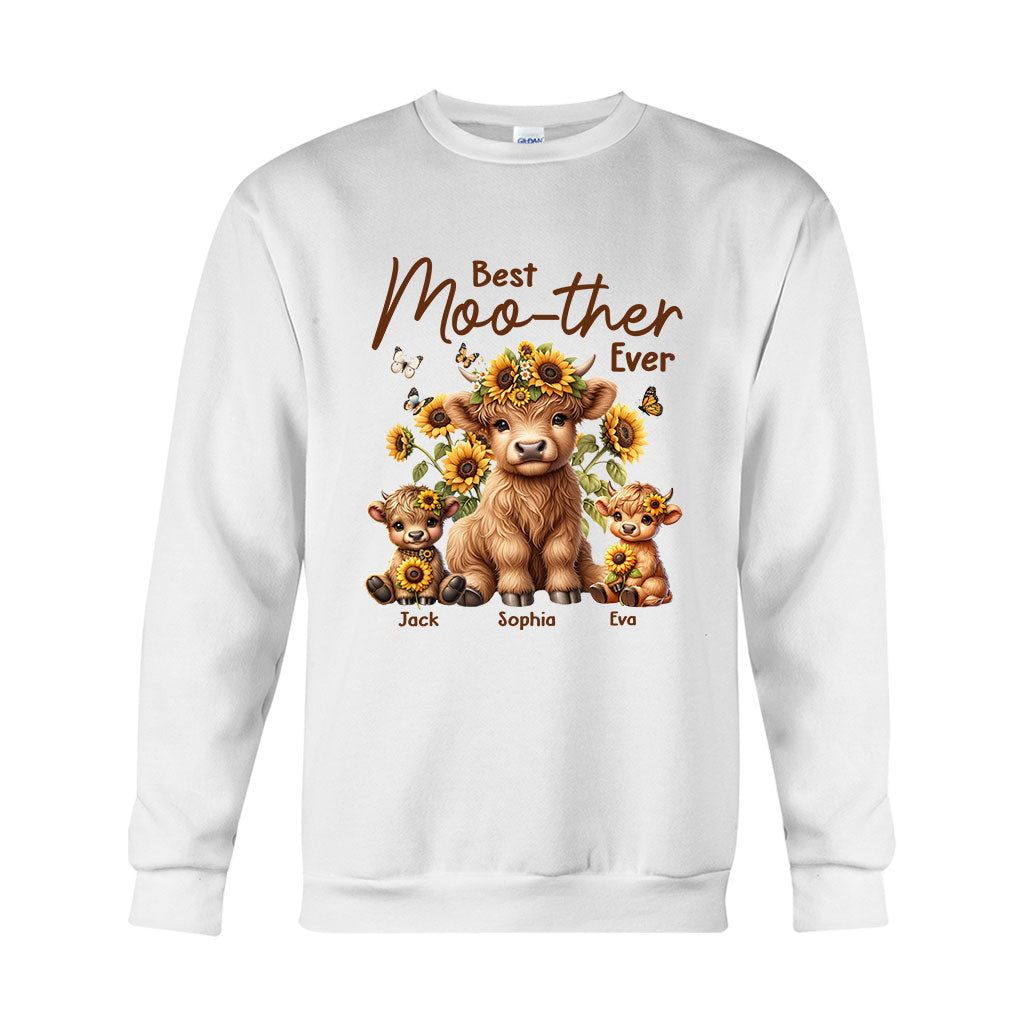 Best Moo-ther Ever - Personalized Mother T-shirt And Hoodie
