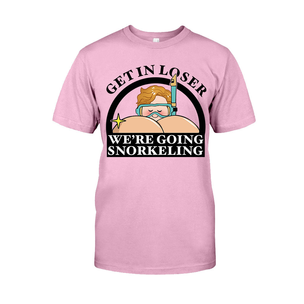T-shirt et sweat à capuche humoristiques « Plongée sous-marine » personnalisés « Get In Loser Snorkeler » -