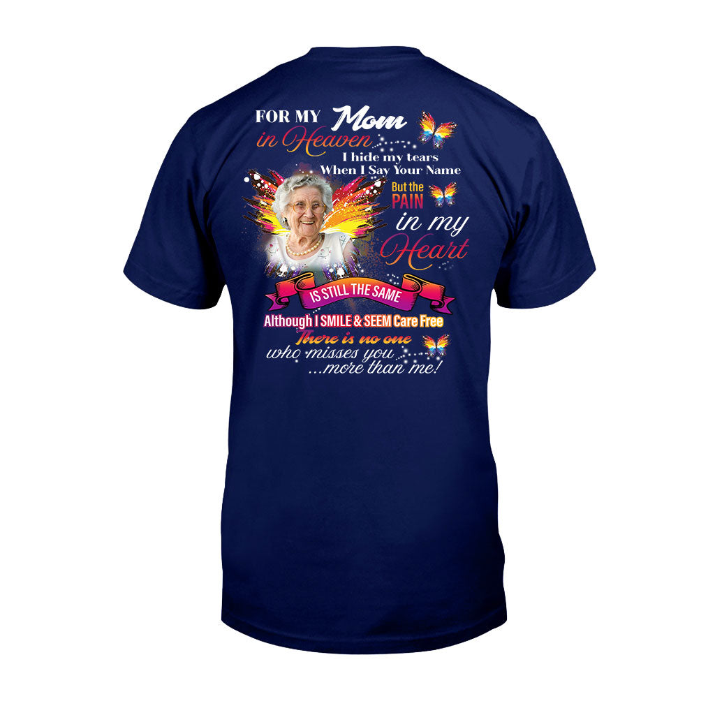 For My Any Title In Heaven I Hide My Tears When I Say Your Name - Personalized Memorial T-shirt and Hoodie