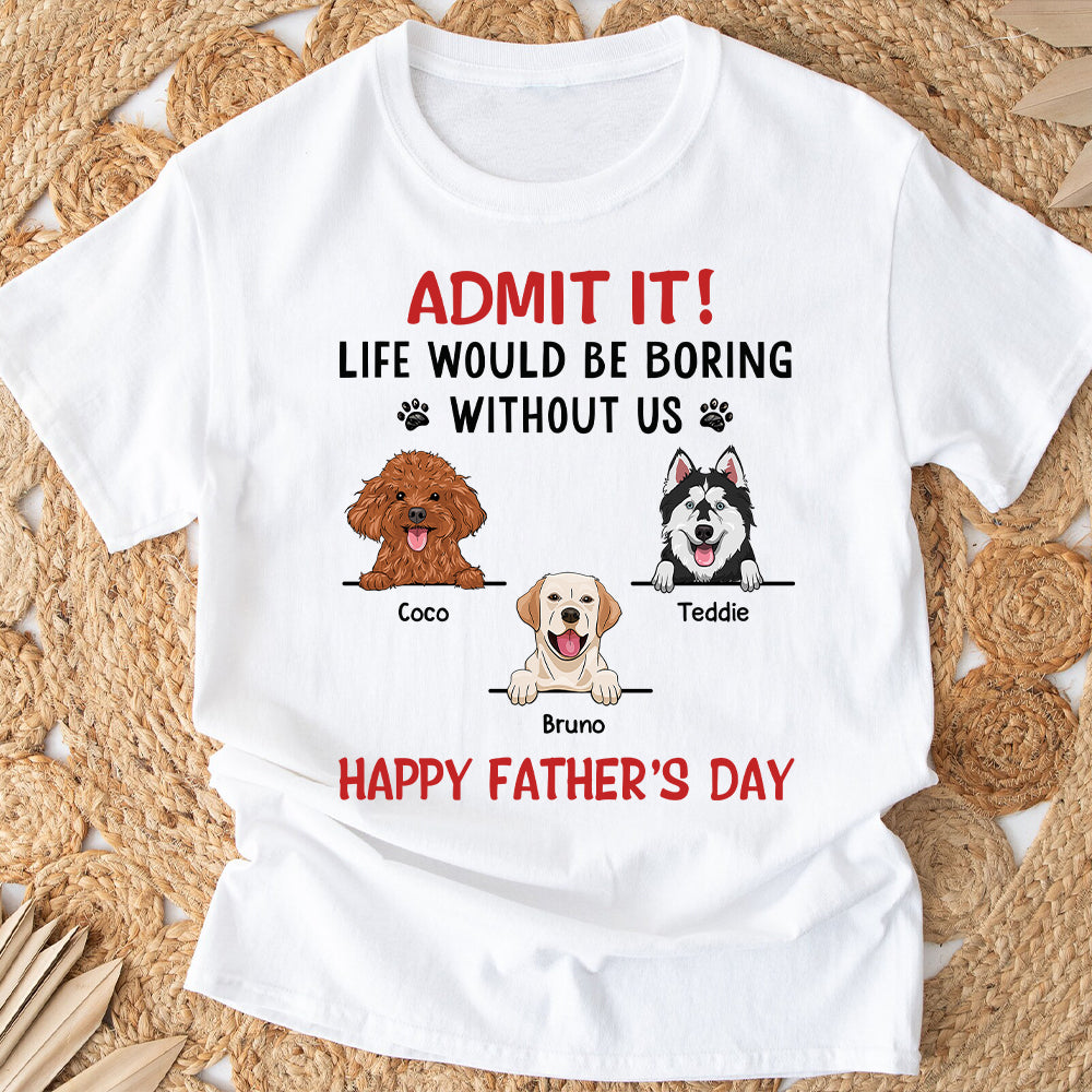 Happy Father's Day To The Best Dog Dad - Personalized Father T-shirt And Hoodie