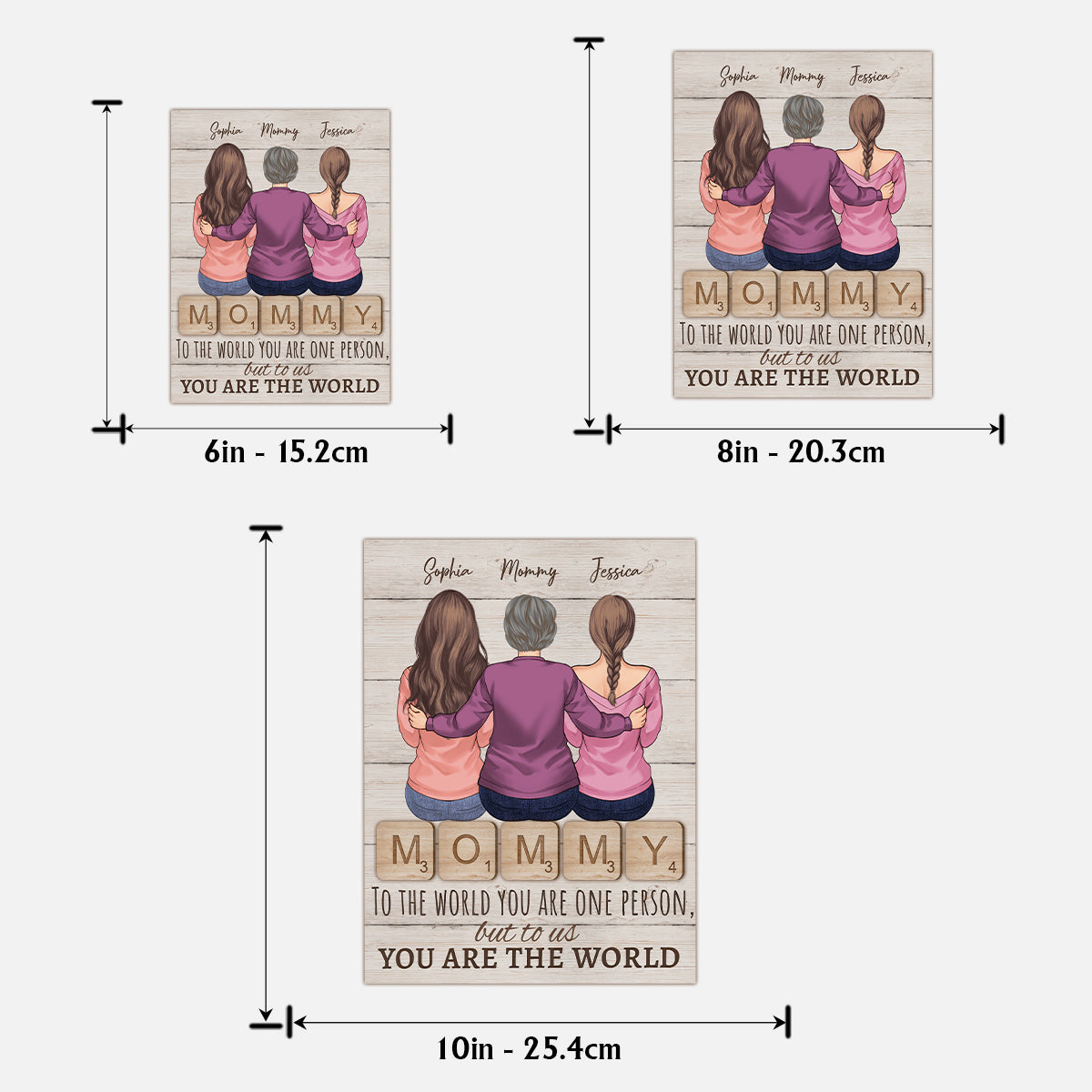 Mother Father To The World You Are One Person Photo Custom - Personalized Mother 2 Layered Wood Sign / Wood Plaque